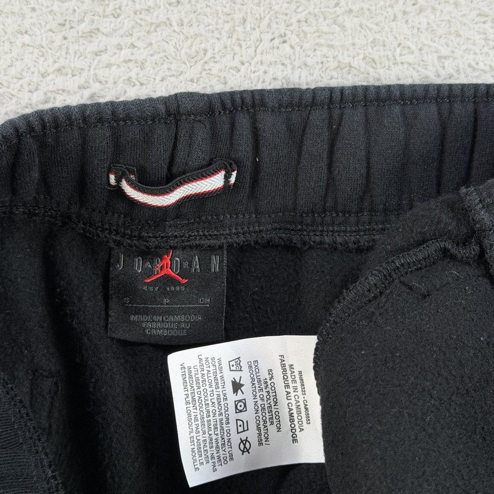 Air Jordan Joggers Mens Small Black Fleece Loose Fit Drawstring Gym Sweatpants - Picture 3 of 8